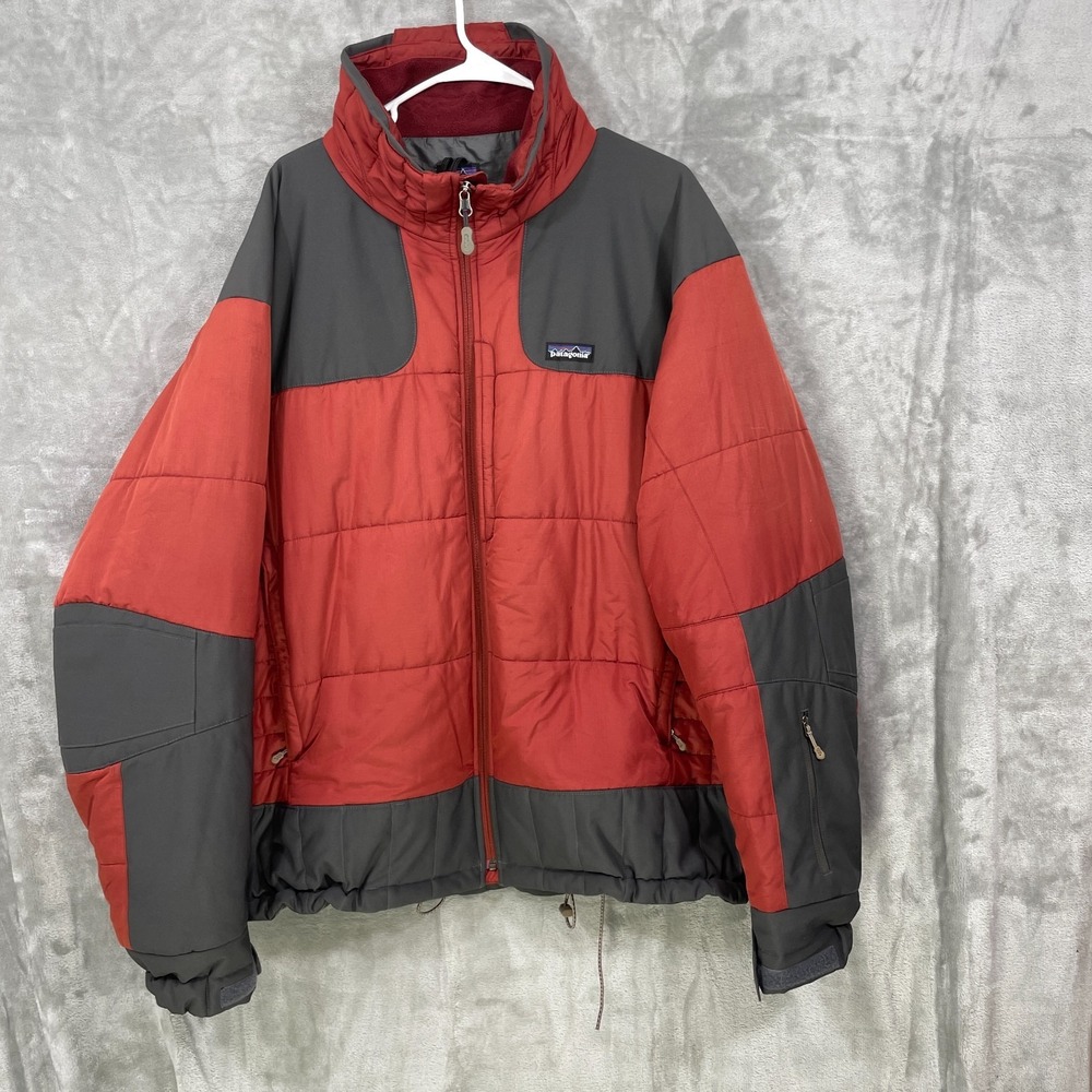 Patagonia Men's XL Insulated Winter Ski Puffer Jacket Red/Gray Rubicon #29452F7